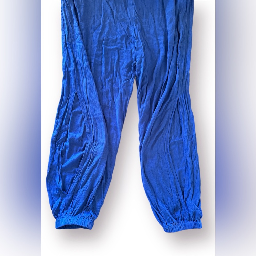🛍️SALE🛍️ CUPSHE Blue Smocked Bodice Tube Top & Tapered Leg Jumpsuit - Picture 9 of 11